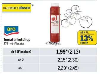 METRO aro Tomatenketchup 875-ml-Flasche Angebot