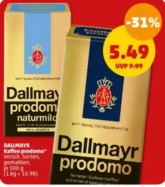 PENNY DALLMAYR Kaffee prodomo 500 g Angebot