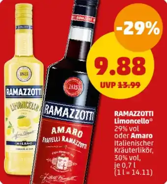 PENNY RAMAZZOTTI Limoncello oder Amaro 0,7 l Angebot