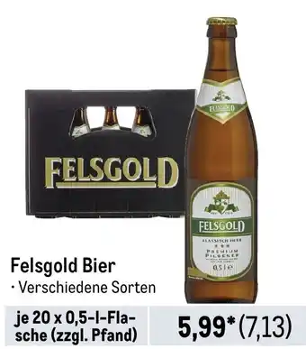 METRO Felsgold Bier je 20 x 0,5-L Angebot