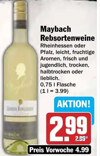 AEZ Maybach Rebsortenweine 0,75 l Flasche Angebot