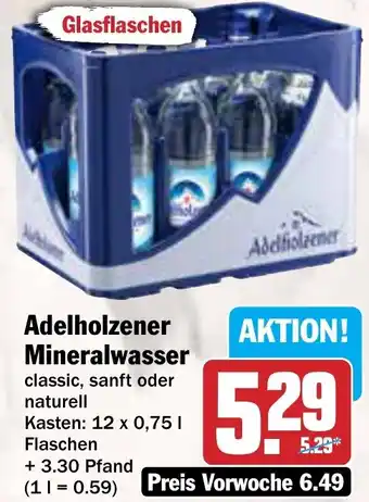 AEZ Adelholzener Mineralwasser 12 x 0,75 l Flaschen Angebot