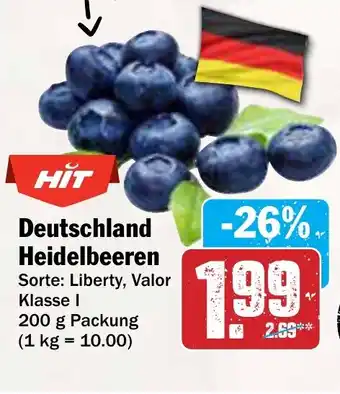 AEZ Deutschland Heidelbeeren 200 g Packung Angebot