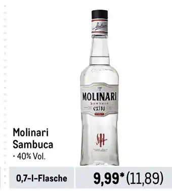 METRO Molinari Sambuca 40% Vol. 0,7-L Angebot