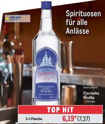 METRO Fjorowka Wodka 1-I-Flasche Angebot