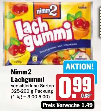 AEZ Nimm2 Lachgummi 325-200 g Packung Angebot