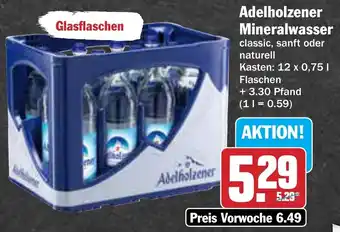 AEZ Adelholzener Mineralwasser 12 x 0,75 l Flaschen Angebot