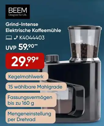 Galeria BEEM Grind-Intense Elektrische Kaffeemühle Angebot