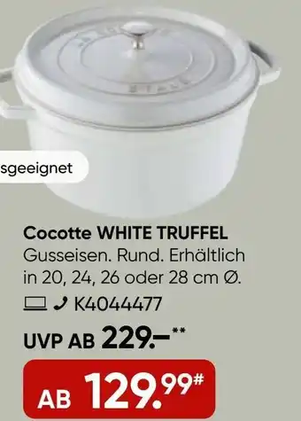 Galeria staub Cocotte WHITE TRUFFEL Angebot