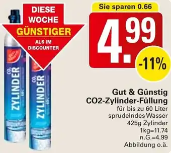 WEZ Gut & Günstig CO2-Zylinder-Füllung Angebot