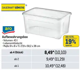 METRO aro Aufbewahrungsbox Angebot