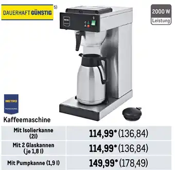 METRO METRO PROFESSIONAL Kaffeemaschine Angebot