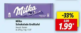 Lidl Milka schokolade großtafel Angebot