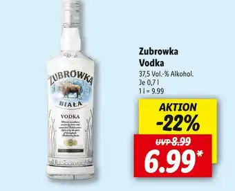 Lidl Zubrowka vodka Angebot