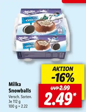 Lidl Milka snowballs Angebot