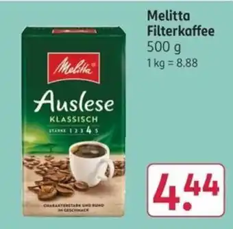Rossmann Melitta Filterkaffee 500 g Angebot