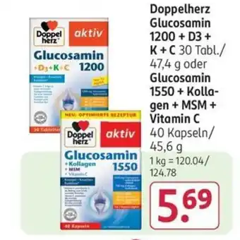 Rossmann Doppelherz Glucosamin 1200+ D3 + K+C Angebot