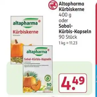 Rossmann altapharma Kürbiskerne 400g Angebot