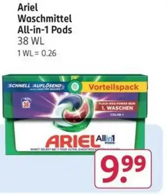 Rossmann Ariel Waschmittel All-in-1 Pods Angebot