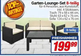 CENTERSHOP Garten-Lounge-Set 8-teilig Angebot