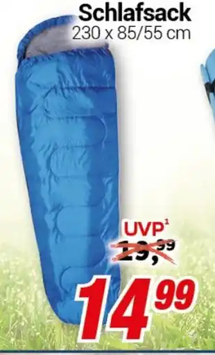 CENTERSHOP Schlafsack 230 x 85/55 cm Angebot
