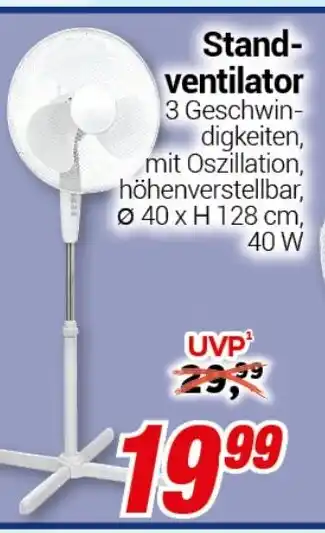 CENTERSHOP Stand- ventilator Angebot