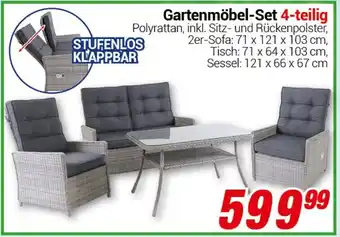 CENTERSHOP Gartenmöbel-Set 4-teilig Angebot