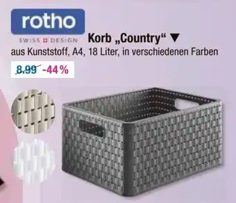 V Markt rotho Korb ,,Country" Angebot