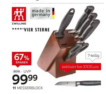 XXXLutz Zwilling messerblock „vier sterne“ Angebot