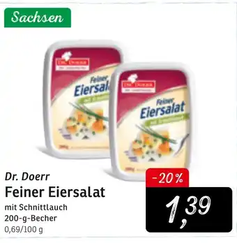 KONSUM Dr. Doerr Feiner Eiersalat 200g Becher Angebot