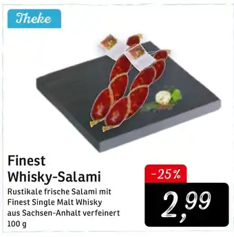 KONSUM Finest Whisky Salami 100g Angebot