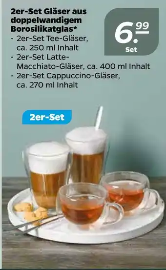 NETTO Gläser aus doppelwandigem borosilikatglas Angebot