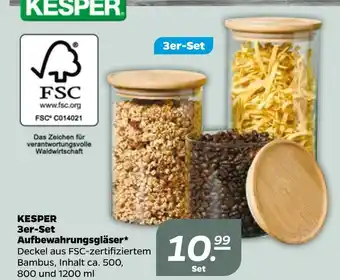 NETTO Kesper 3er-set aufbewahrungsgläser Angebot