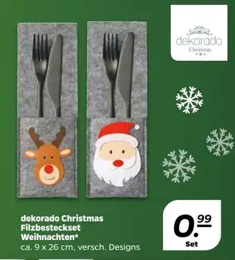 NETTO Dekorado christmas filzbesteckset weihnachten Angebot