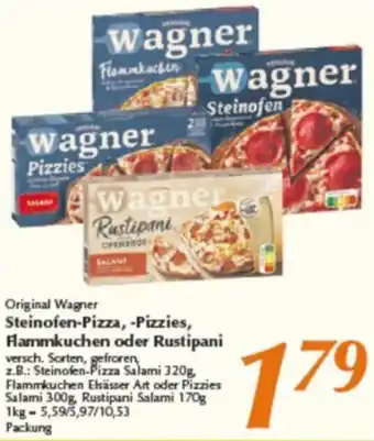 inkoop Original Wagner Steinofen-Pizza, Pizzies, Flammkuchen oder Rustipani Angebot