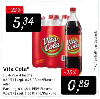 KONSUM Vita Cola 6x1,5L Angebot