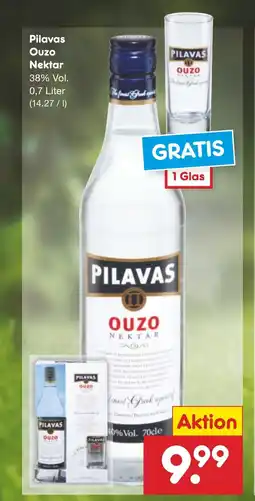 Netto Marken-Discount Pilavas Ouzo Nektar 38% Vol. 0,7 Liter Angebot