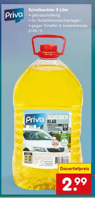 Netto Marken-Discount Priva Scheibenklar 5 Liter Angebot