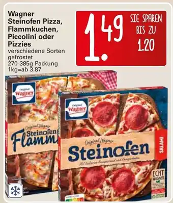 WEZ Wagner Steinofen Pizza, Flammkuchen, Piccolini oder Pizzies 270-385g Angebot