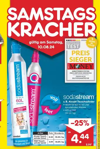 Netto Marken-Discount sodastream z. B. Alcojet Tauschzylinder Angebot