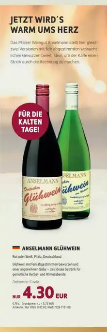 Vino Weinmarkt Anselmann Glühwein Angebot