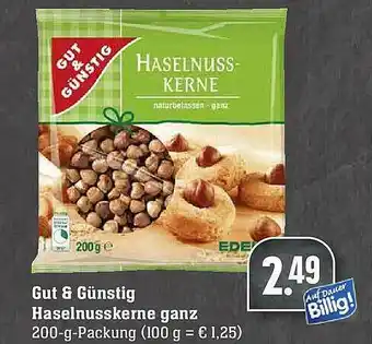 E-Center Gut & Günstig Haselnusskerne Ganz Angebot