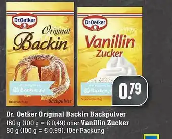 E-Center Dr Oetker Original Backin Backpulver Oder Vanillin Zucker Angebot