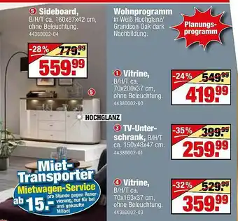 SB Lagerkauf Sideboard, Wohnprogramm Angebot