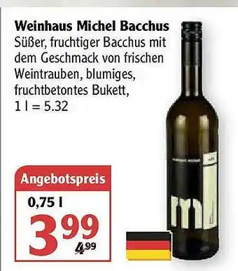 Globus Weinhaus Michel Bacchus Angebot