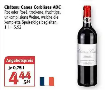 Globus Château Canos Corbières Aoc Angebot