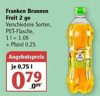 Globus Franken Brunnen Fruit2go Angebot