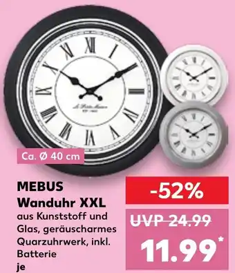 Kaufland MEBUS Wanduhr XXL Angebot