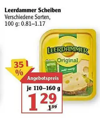 Globus Leerdammer Scheiben Angebot