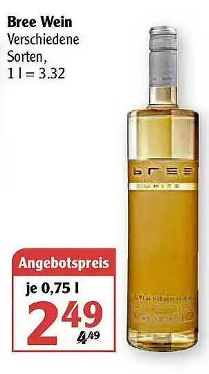 Globus Bree Wein Angebot